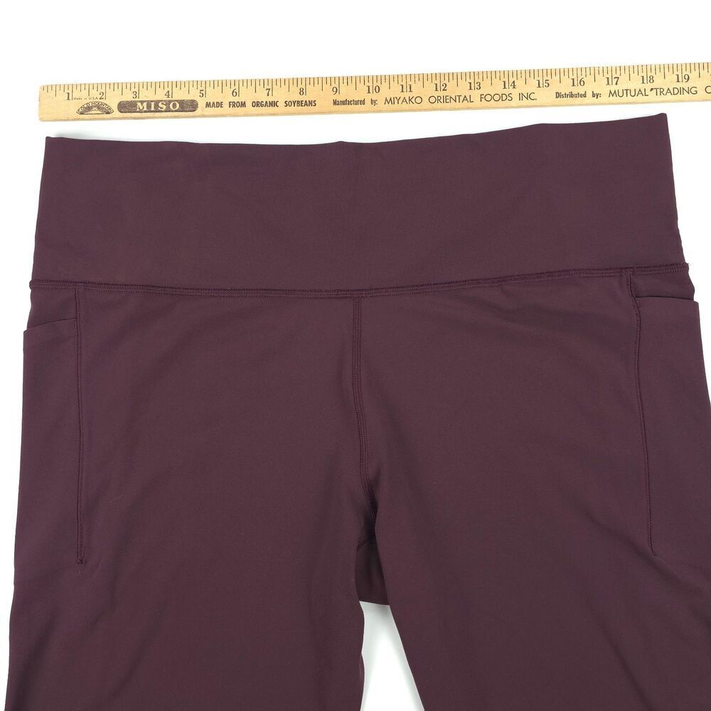 ATHLETA Salutation Stash Pocket || Tight Leggings Spiced Cabernet Burgundy 2X - Picture 3 of 9